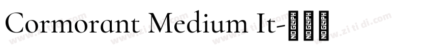 Cormorant Medium It字体转换